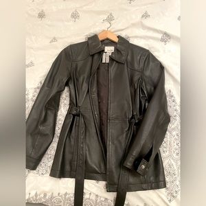 Black Genuine leather jacket